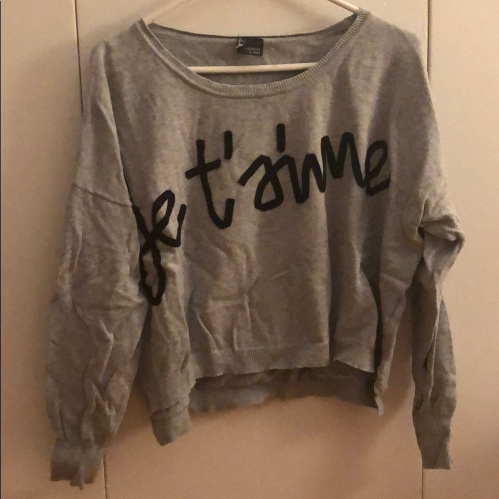 “I love you” French cozy sweater